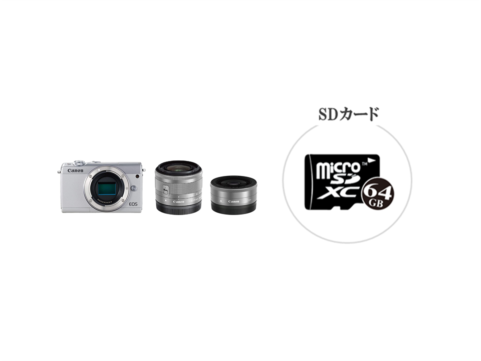 Canon ミラーレス一眼カメラ EOS M100 ダブルズームキット グレー EOSM100GY-WZK Canon ミラーレス一眼カメラ EOS M100 ダブルズームキット ホワイト