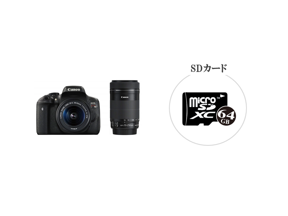 Canon Kiss X8i ダブルズームキット　レンタル5日間◆送無新商品